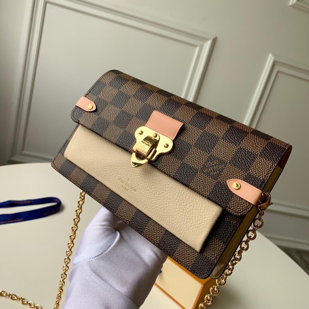 n60237 vavin dirty white vavin damier 19cm clutch bag shoulder bag cross body bags