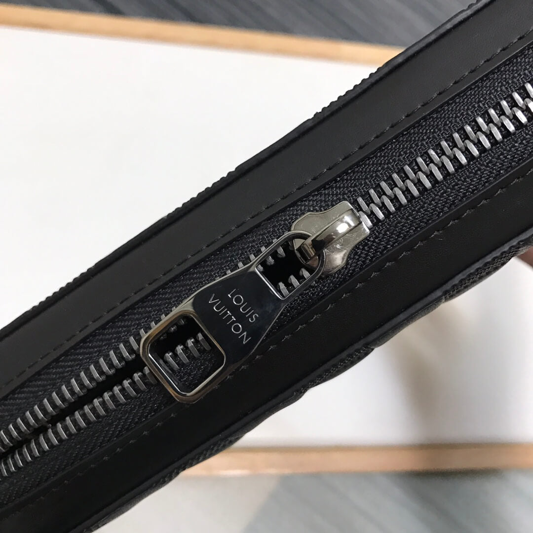 n63333 brazza clutch bag damier embossing wallet black mens bag man bag