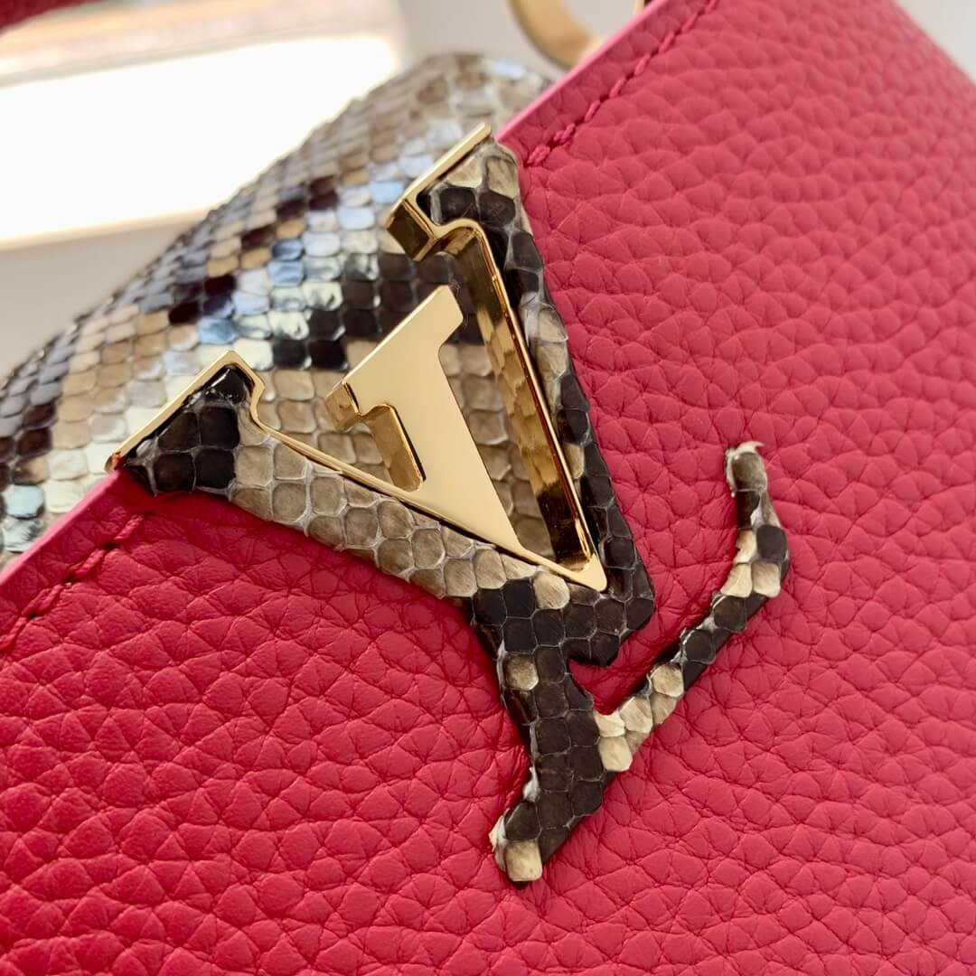 n81209 capucines bb taurillon 21cm rose red