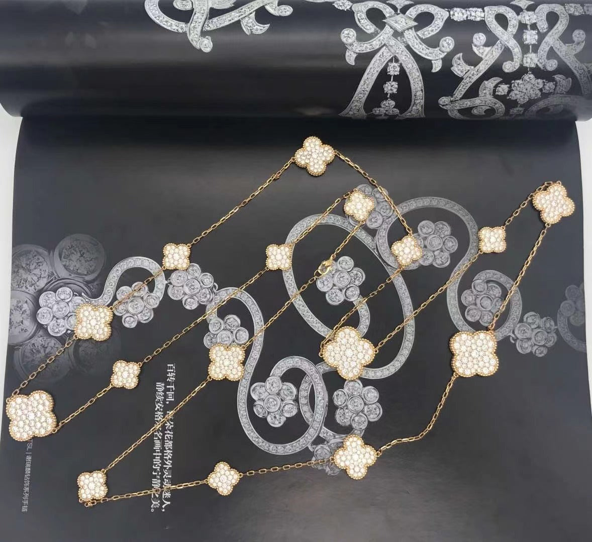 necklace silver golden color