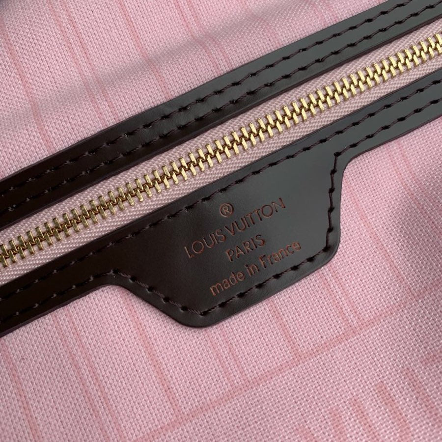 neverfull mm damier pink inside azur bag n41603
