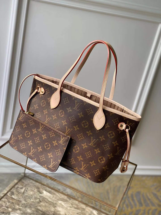 neverfull pm tote bag monogram apricot inside m41245 my lv heritage