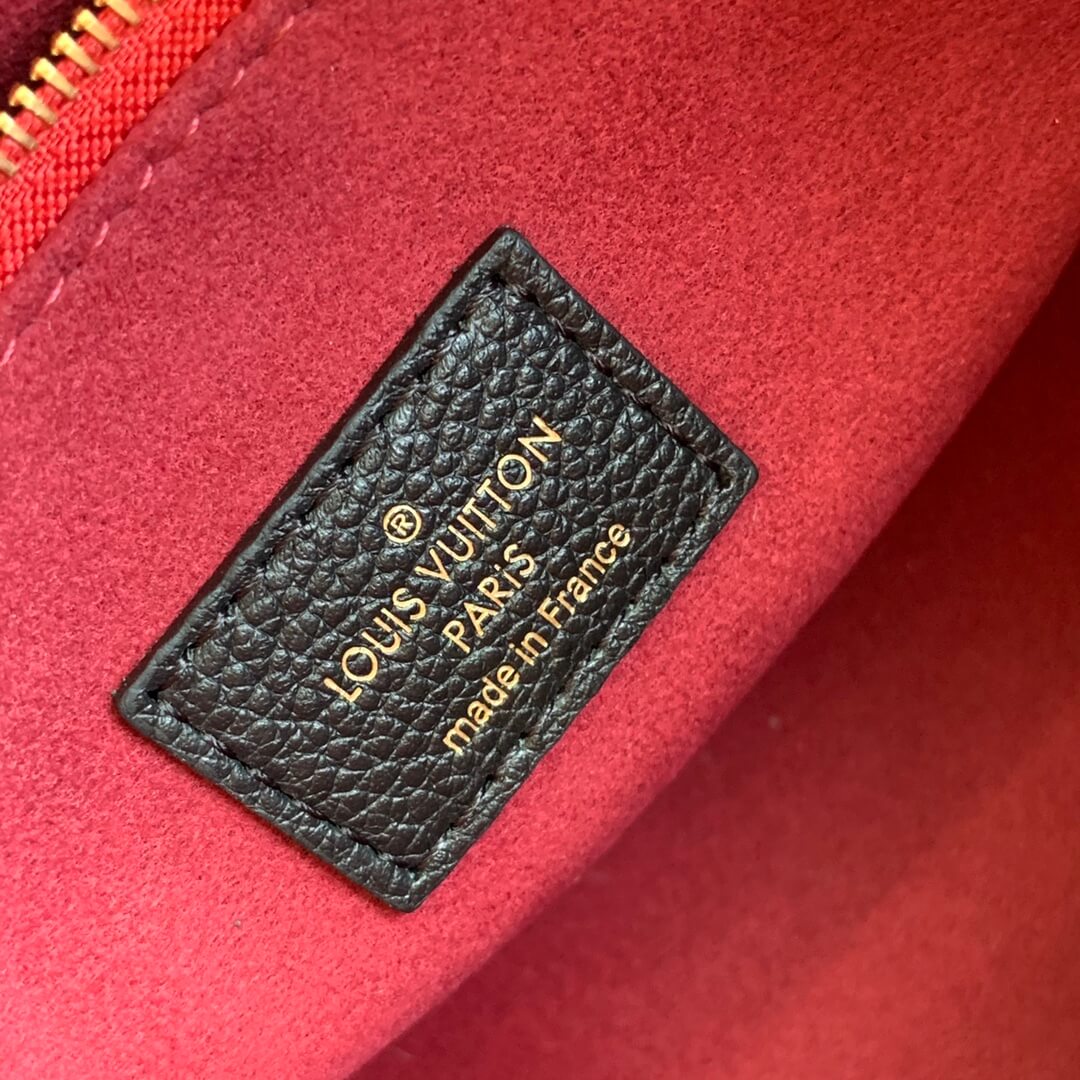 gold letter logo red inside