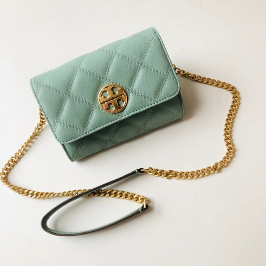 tory burch willa small sling bag green 83692