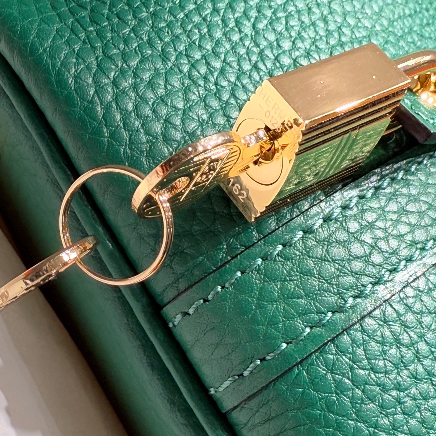 HM picotin lick 18cm togo gold hardware  peacock green QWE08271