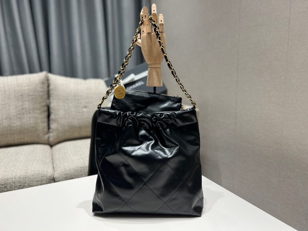 ?????????? pm calfskin and gold metal 35cm black shoulder bag cross body bags