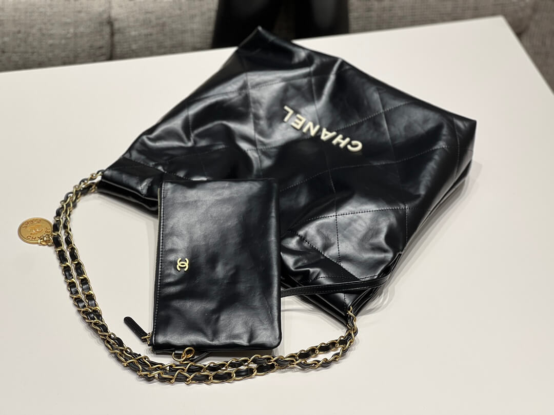 ?????????? pm calfskin and gold metal 35cm black shoulder bag cross body bags