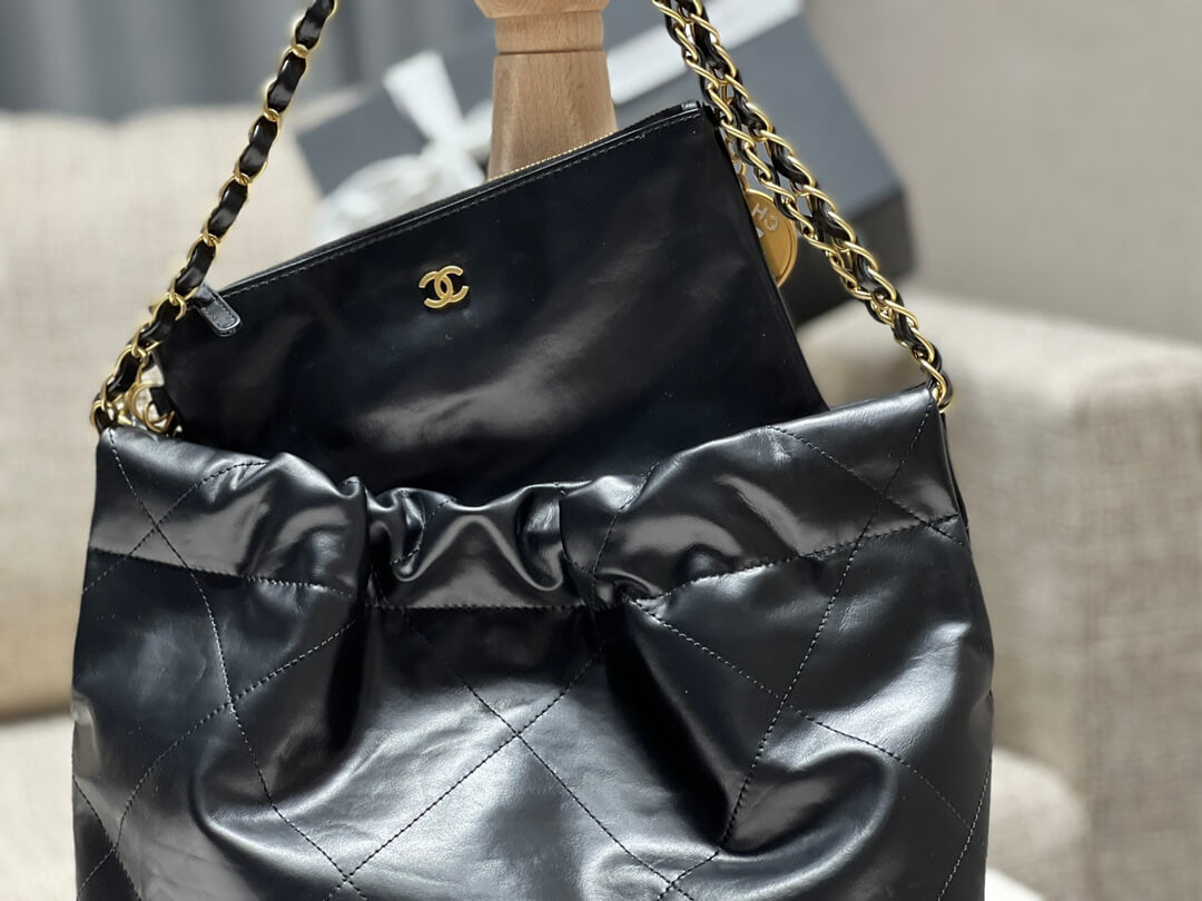 ?????????? pm calfskin and gold metal 35cm black shoulder bag cross body bags