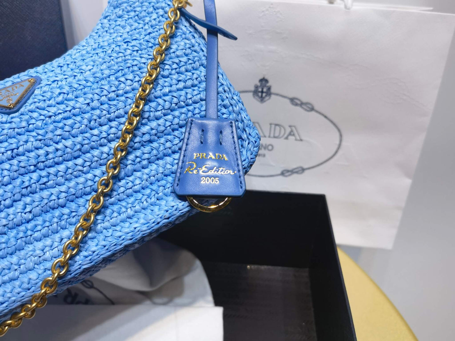 pra 1bh204 three in one hobo shoulder bag 23cm blue