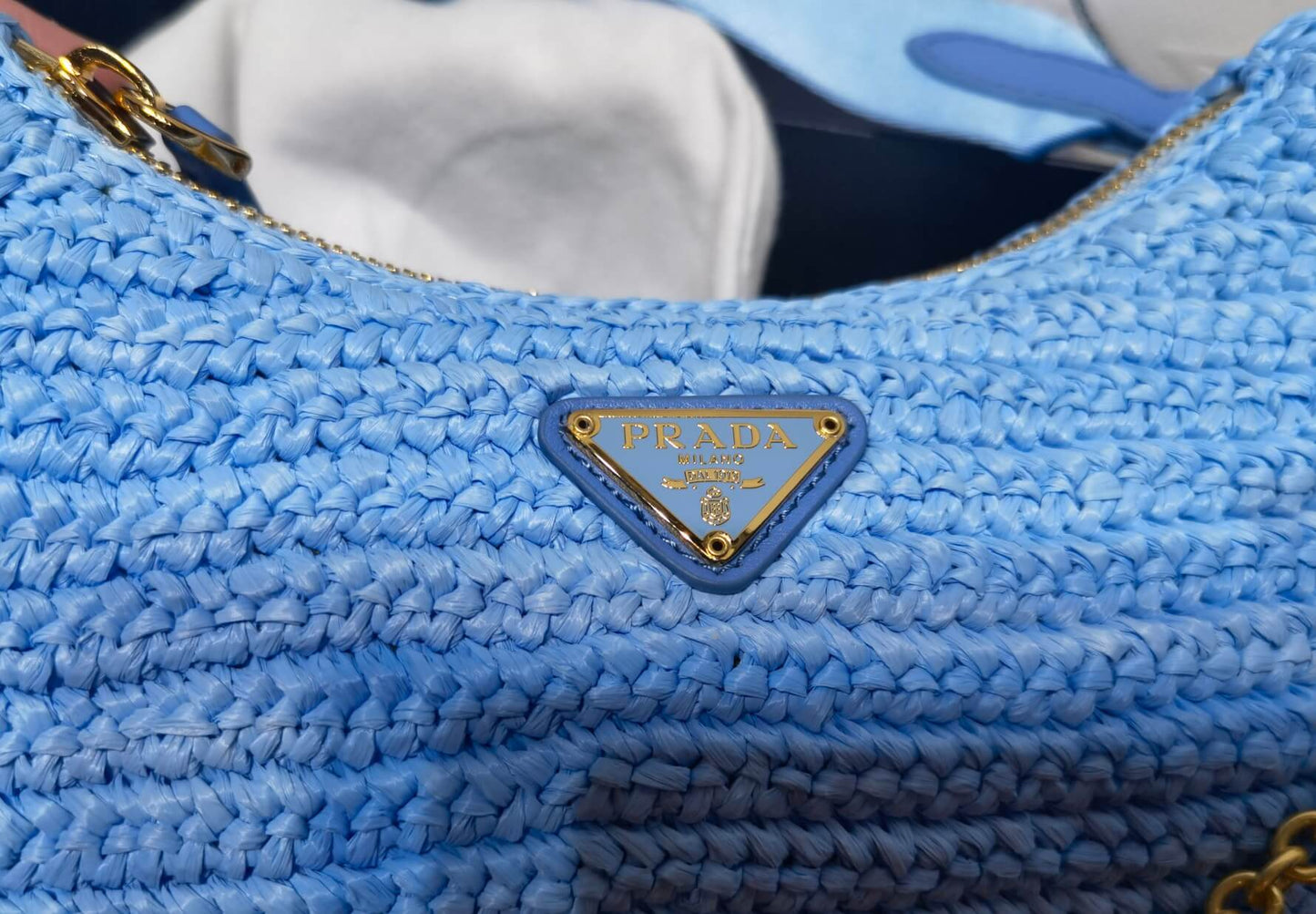 pra 1bh204 three in one hobo shoulder bag 23cm blue