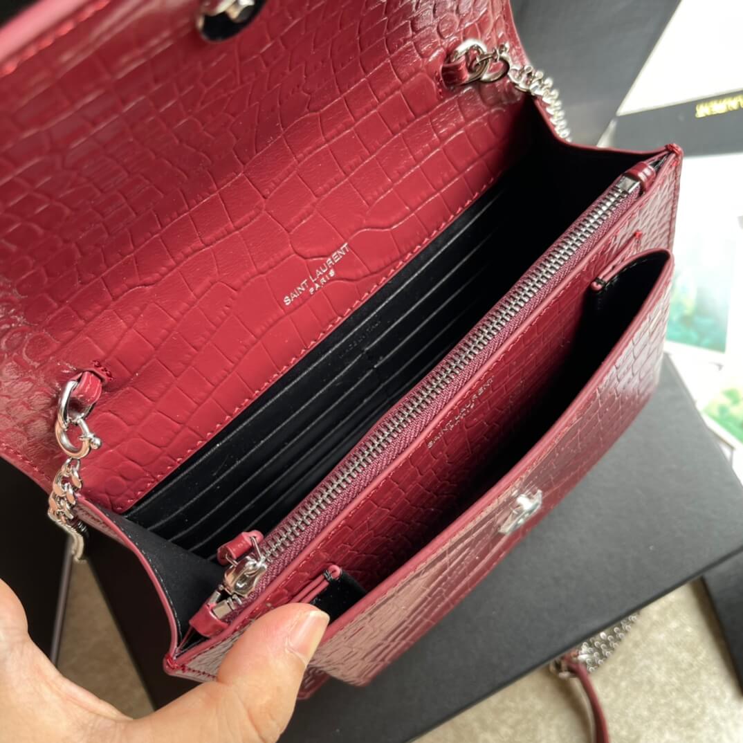 ys l565739 clutch bag red metallic silver leather free shipping µĸ±±¾