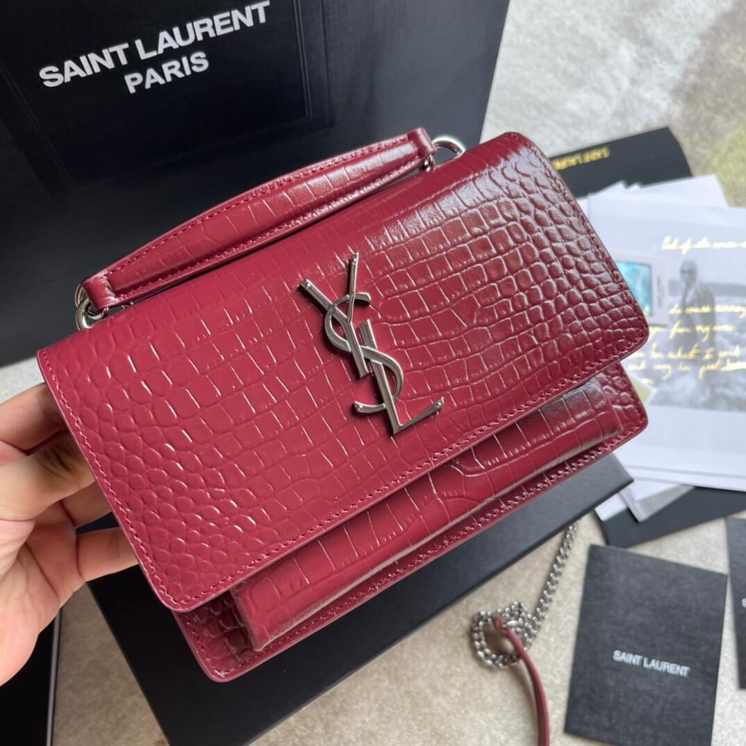 ys l565739 clutch bag red metallic silver leather free shipping µĸ±±¾
