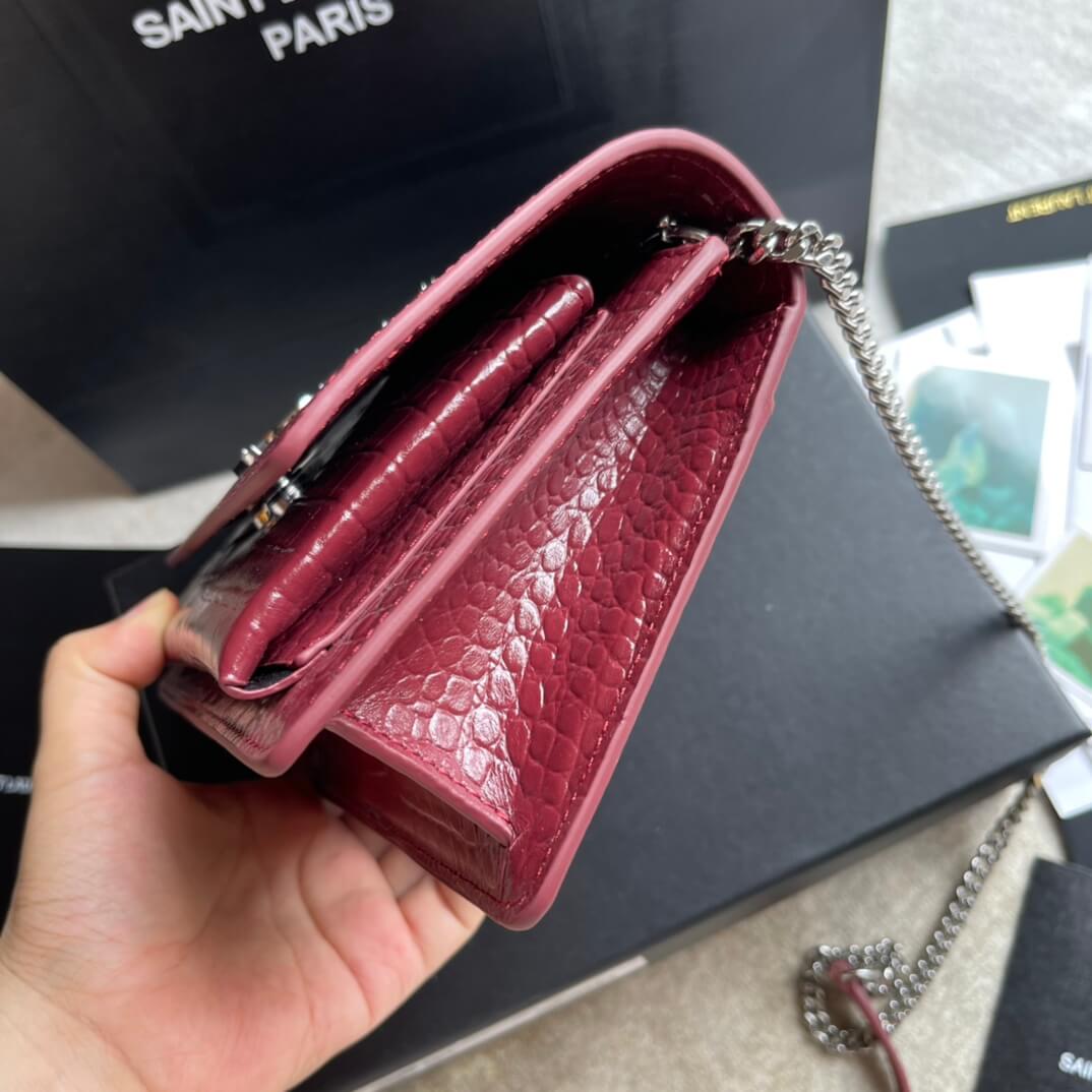 ys l565739 clutch bag red metallic silver leather free shipping µĸ±±¾