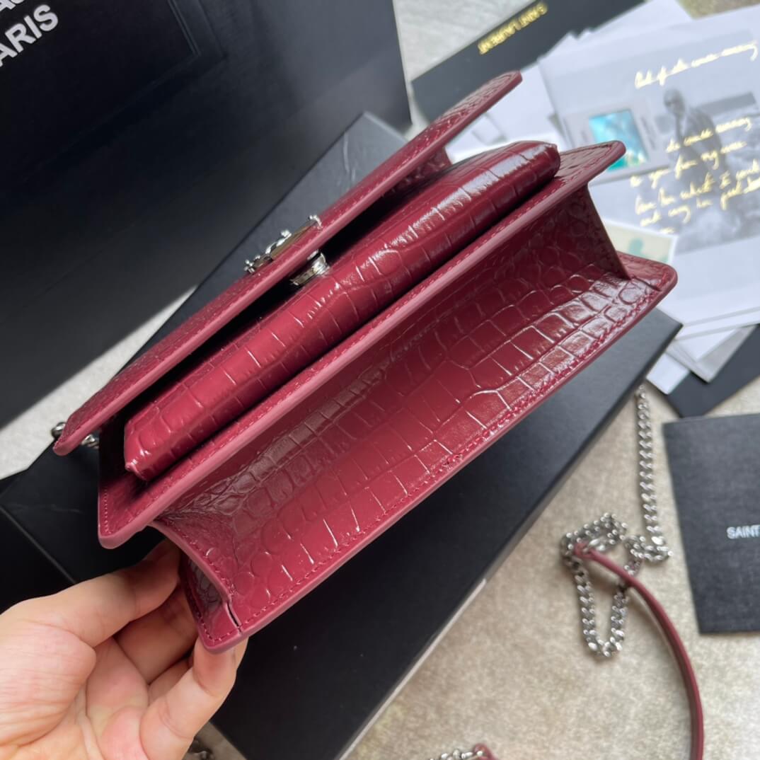 ys l565739 clutch bag red metallic silver leather free shipping µĸ±±¾
