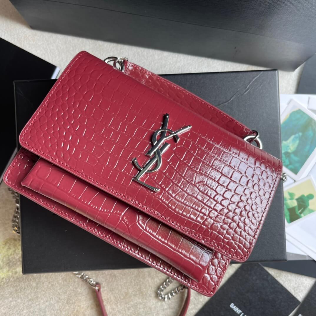 ys l565739 clutch bag red metallic silver leather free shipping µĸ±±¾