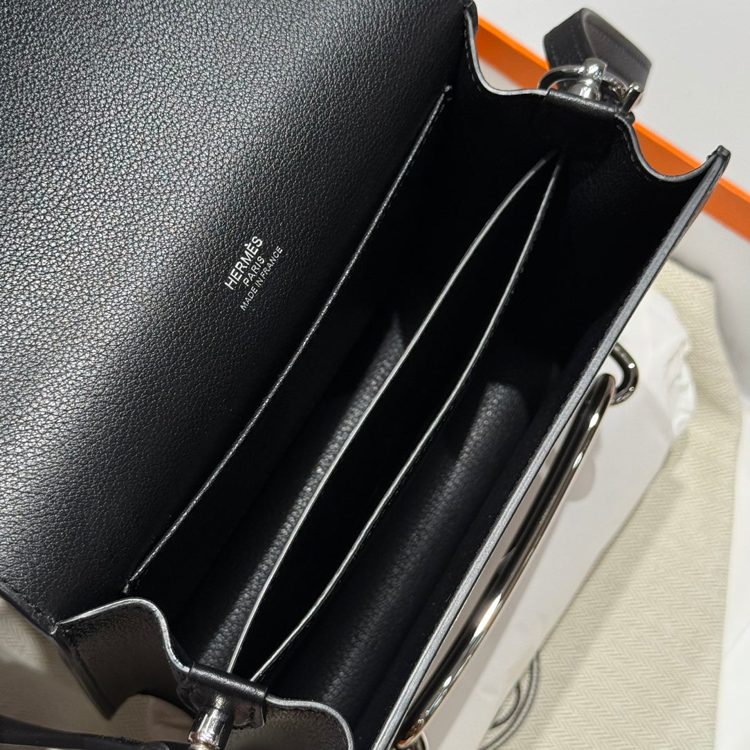 HM roulis handmade crosbody bag wax thread gold QWE5310 Black