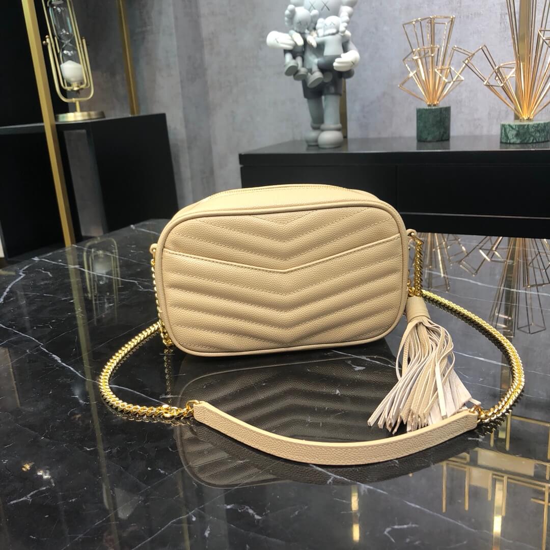 ysl saint lauren chain bag apricot gold hardware 585040