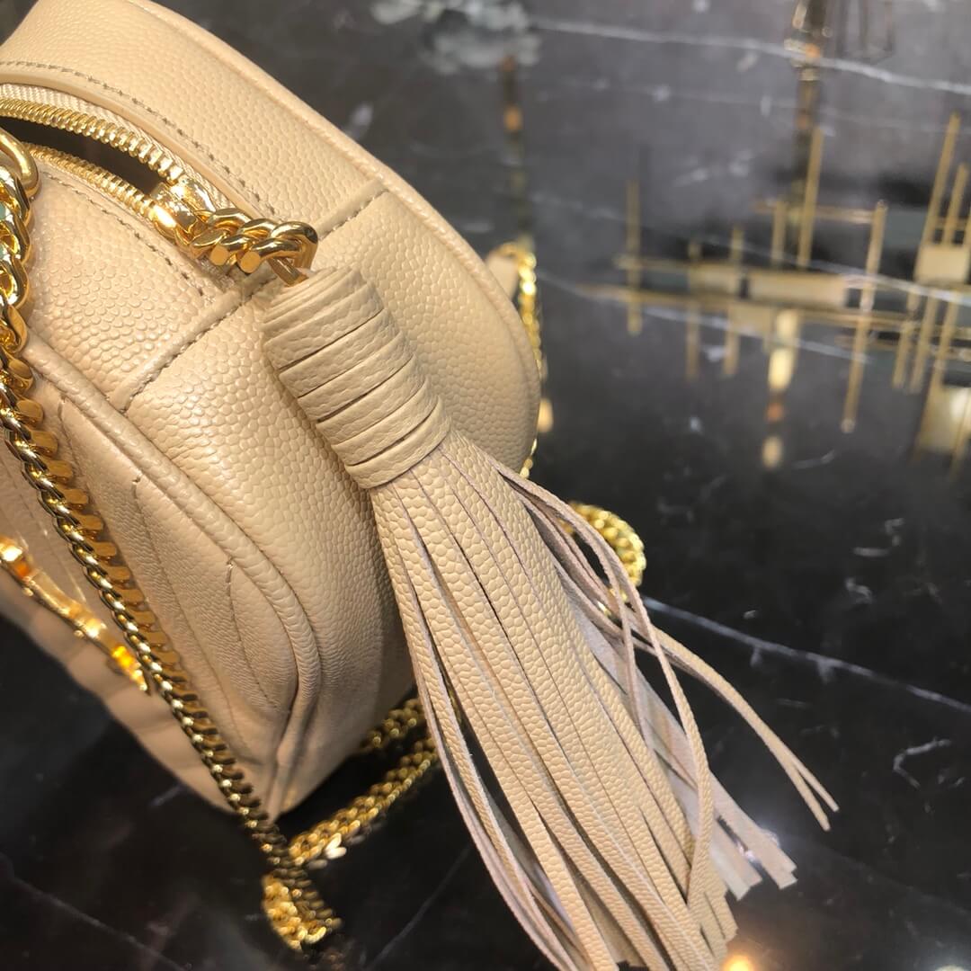 ysl saint lauren chain bag apricot gold hardware 585040