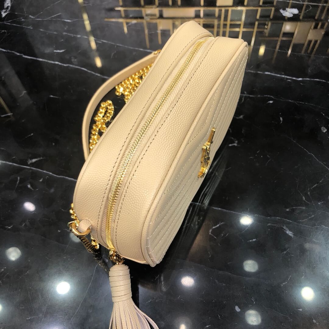 ysl saint lauren chain bag apricot gold hardware 585040