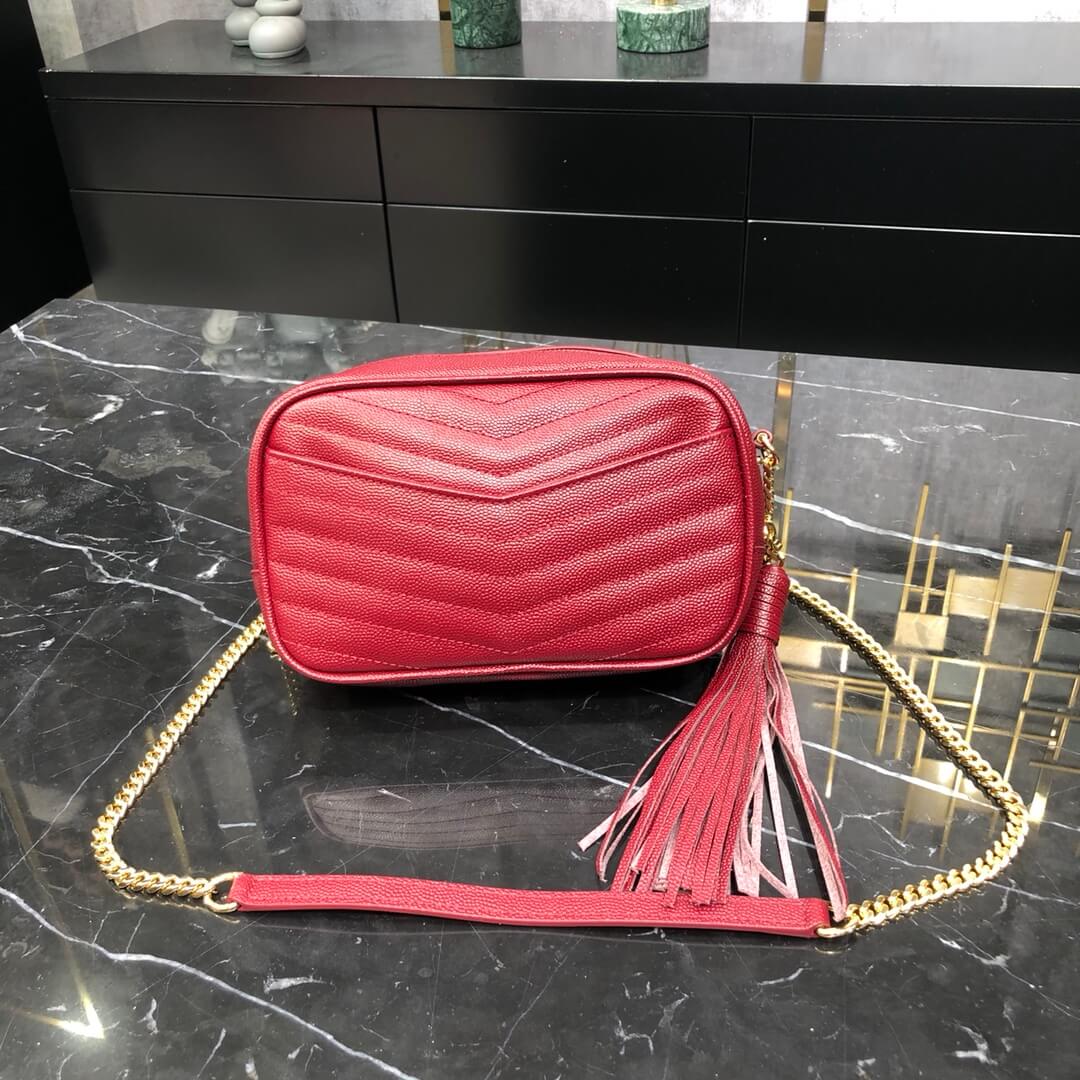 ysl saint lauren chain bag red gold hardware 585040
