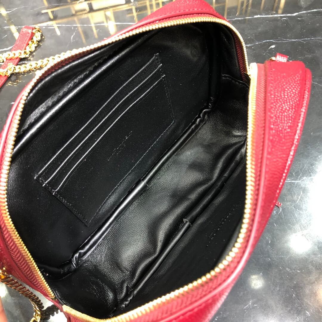 ysl saint lauren chain bag red gold hardware 585040