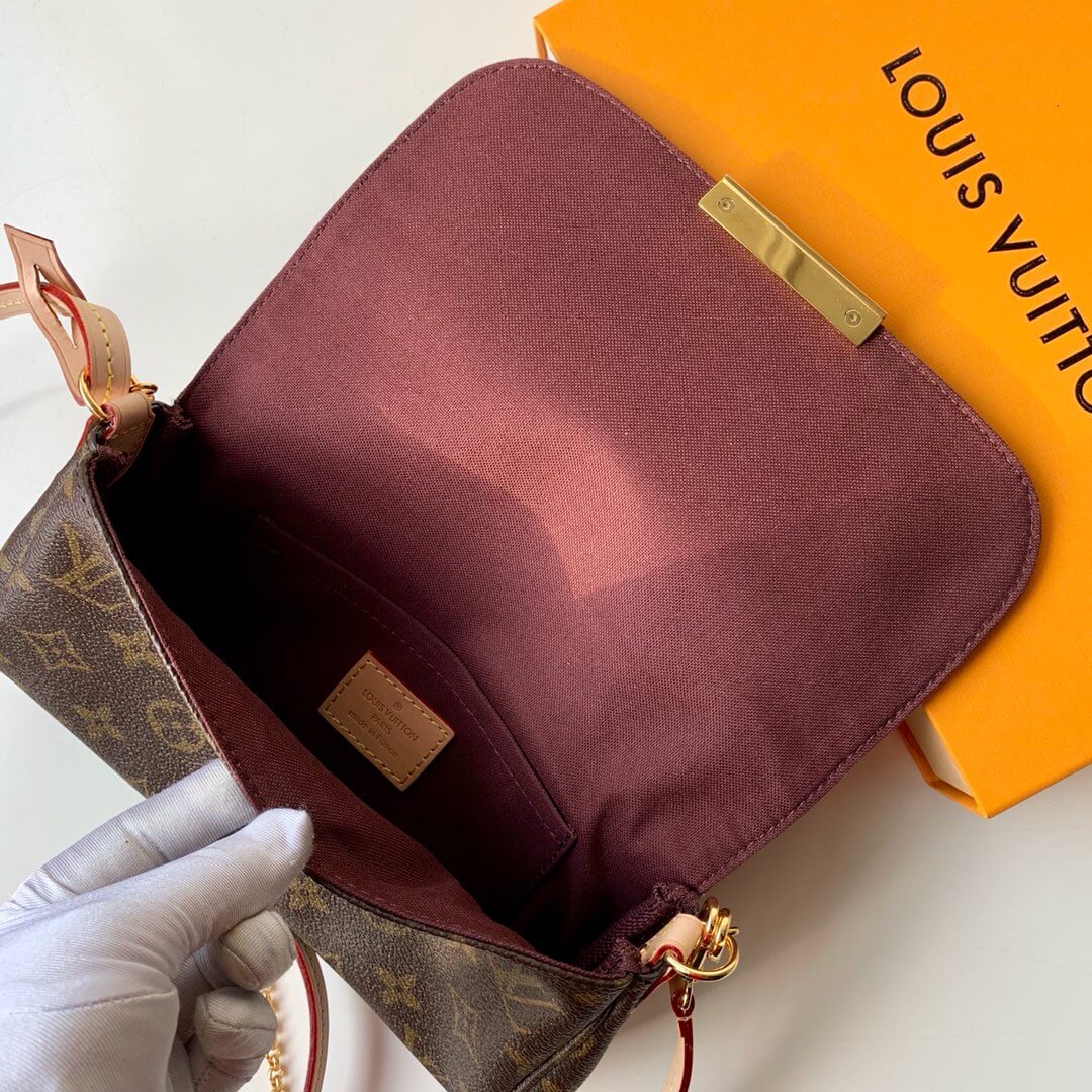 m40717 m40718 favorite shoulder sling bag cross body bags monogram maroon gold chain
