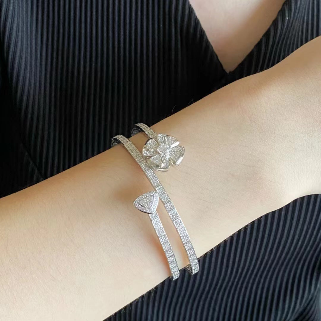 BV silver diamond bracelet XYZ24092801