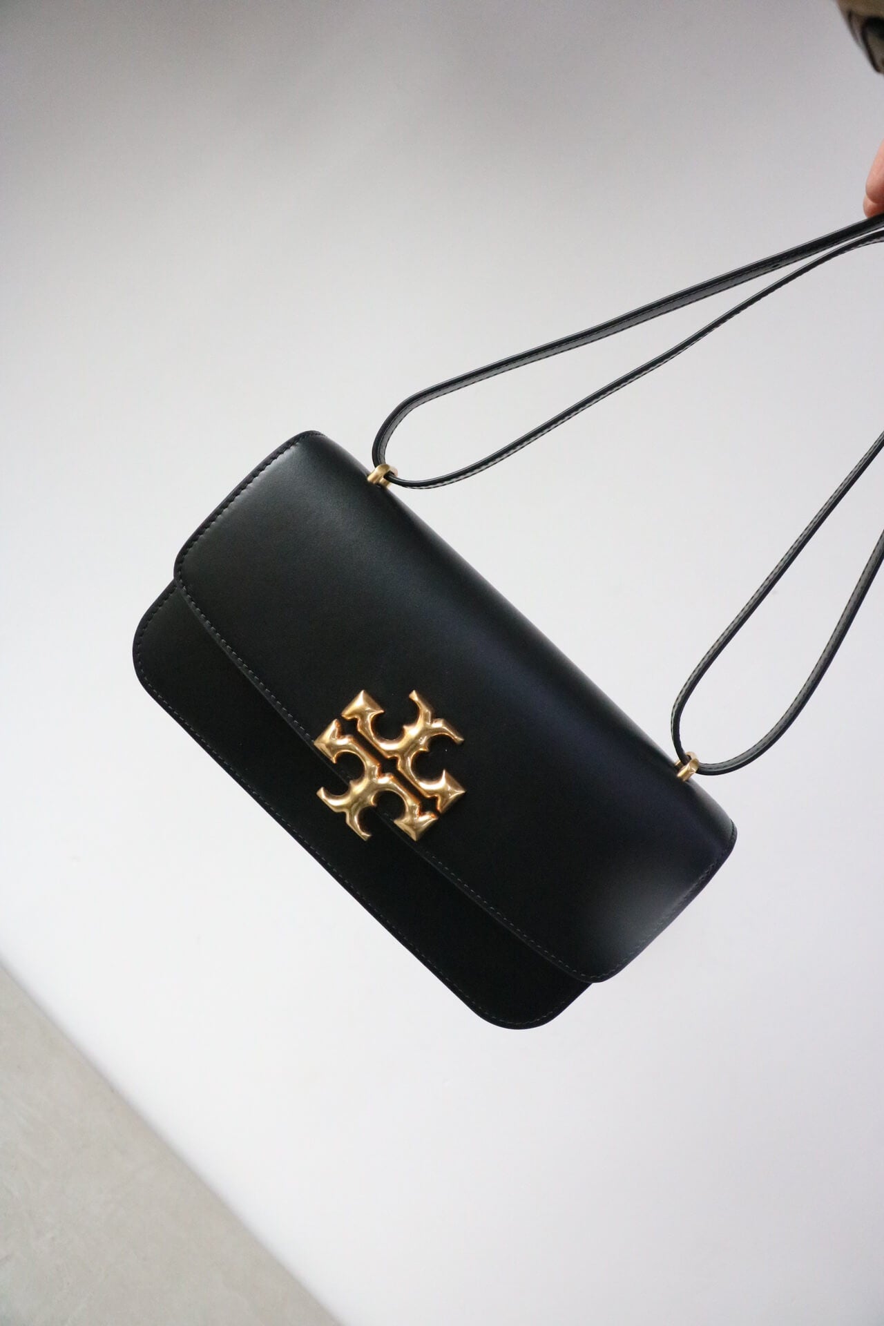 eleanor new design tofu sling bag black cowhide 89644