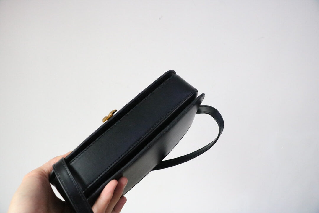 eleanor new design tofu sling bag black cowhide 89644