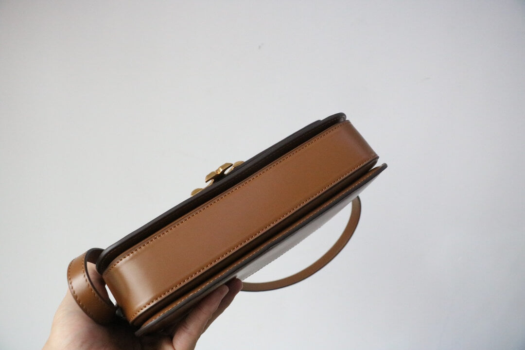 eleanor new design tofu sling bag brown cowhide 89644