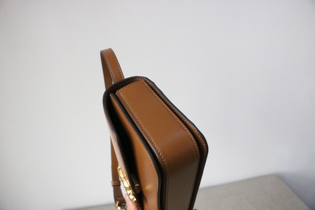 eleanor new design tofu sling bag brown cowhide 89644