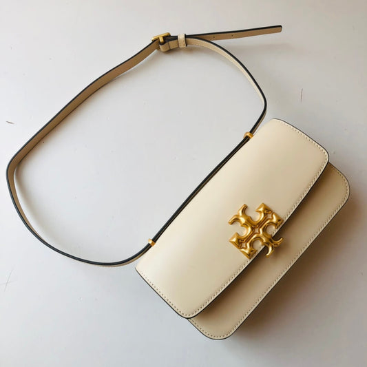 shoulder bag white cowhide leather