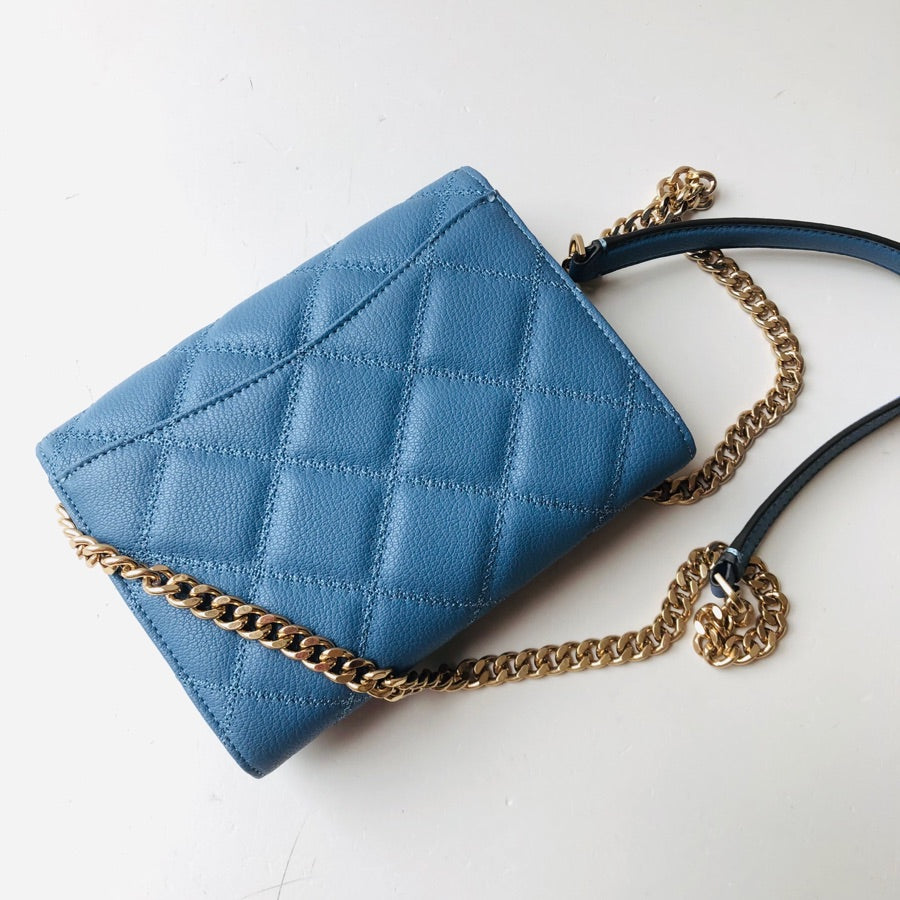 tory burch willa small sling bag blue 83692