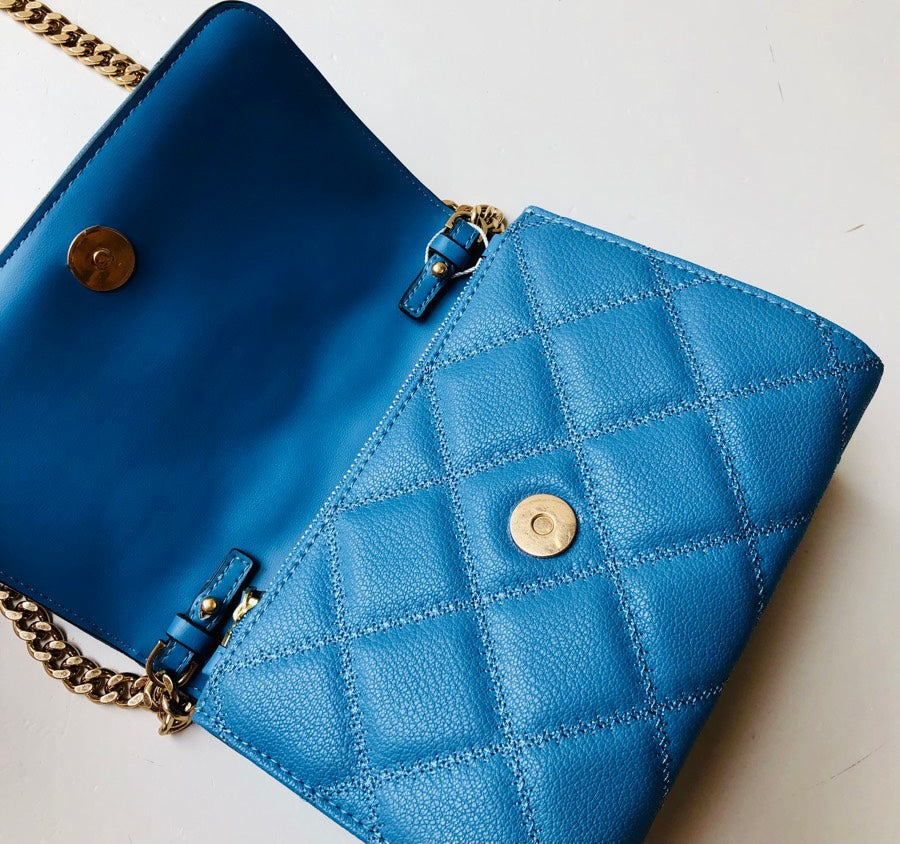 tory burch willa small sling bag blue 83692