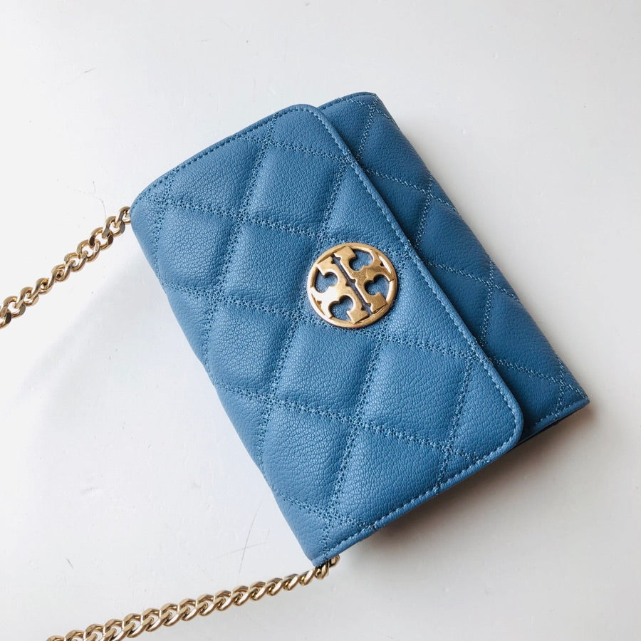 tory burch willa small sling bag blue 83692