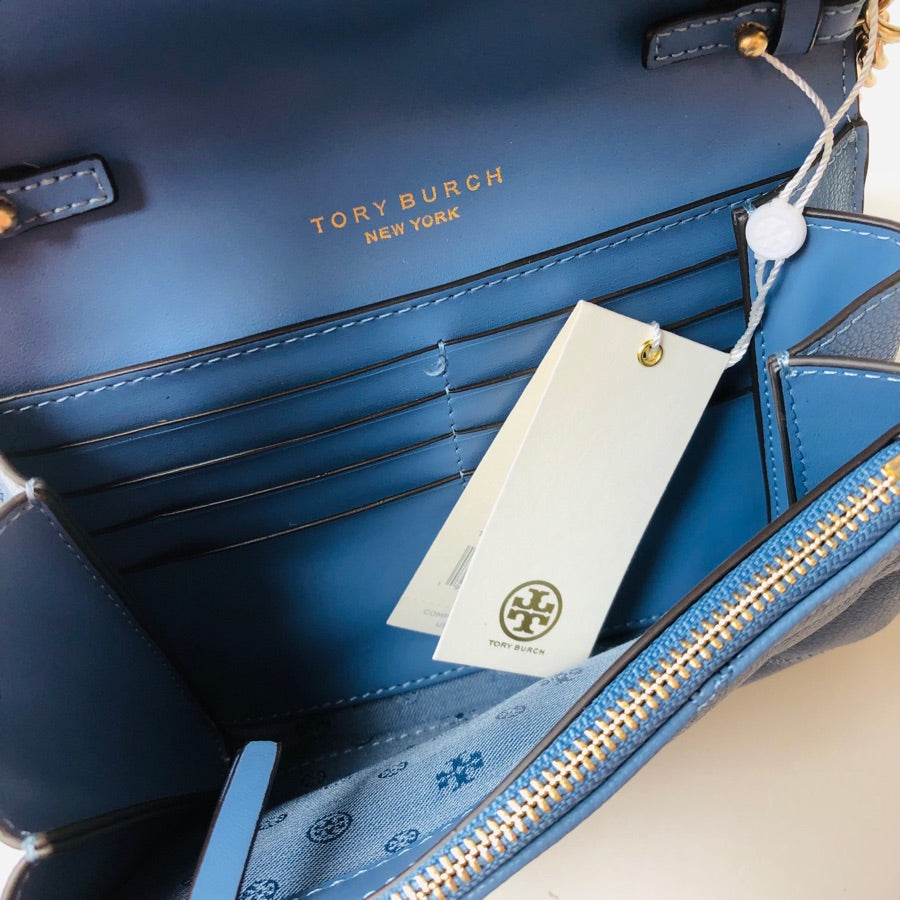 tory burch willa small sling bag blue 83692