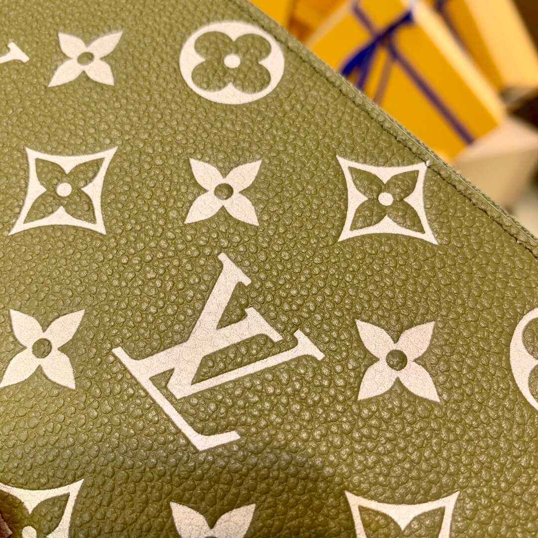lv louis vuitton m81280 long wallets green monogram empreinte spring in the city