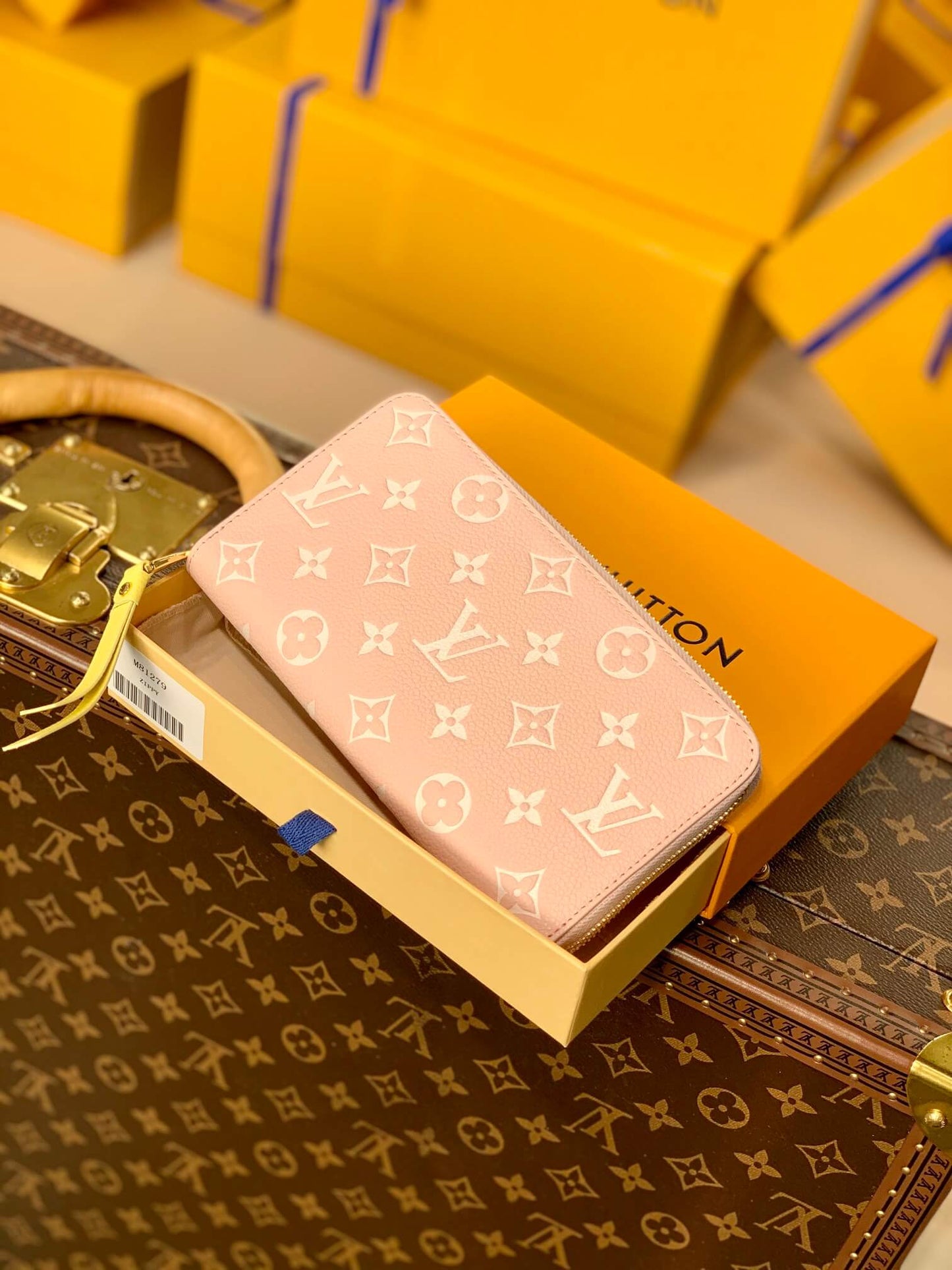 monigram wallets pink