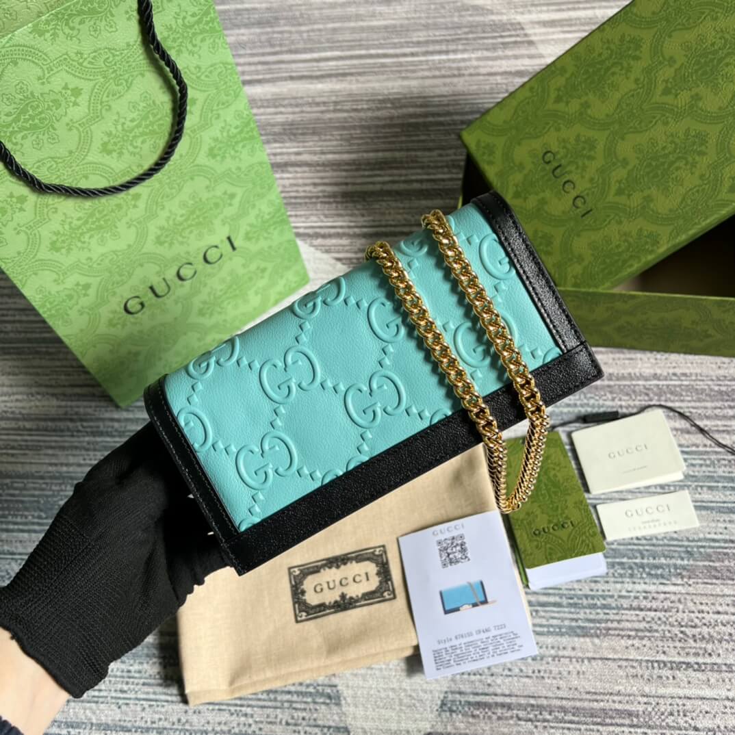 gucci gg 676155 gg wallet with chain