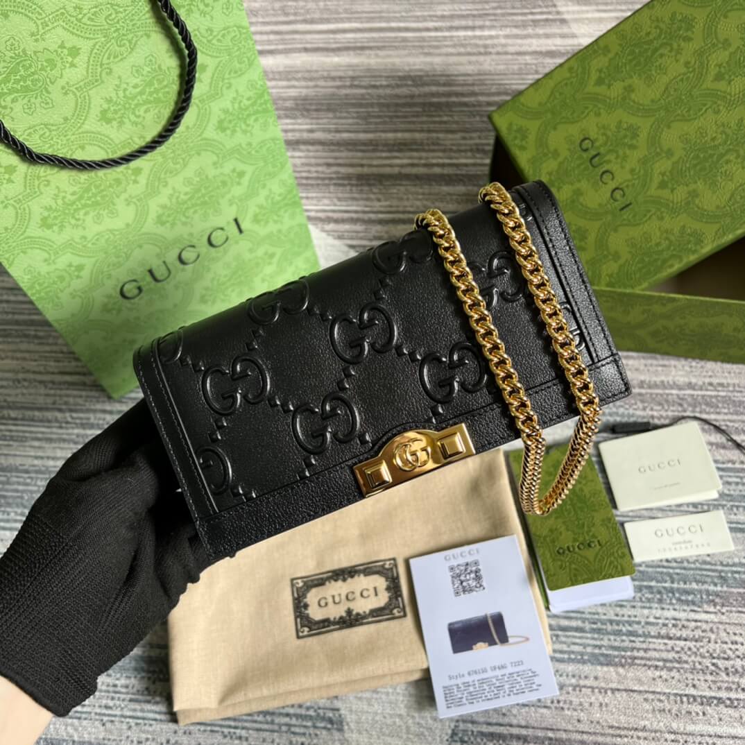 gucci gg 676155 gg wallet with chain