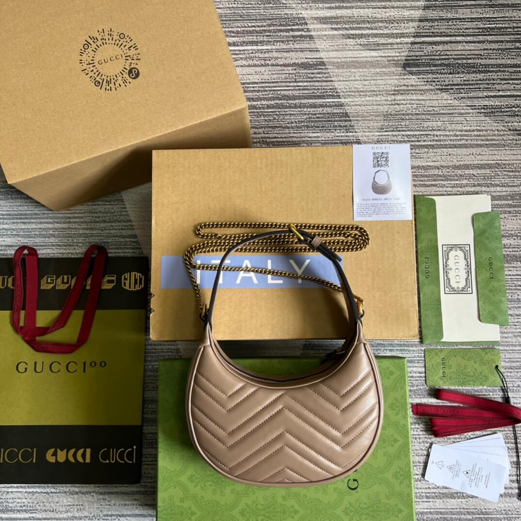 gucci gg 699514 marmont half moon shaped mini bag