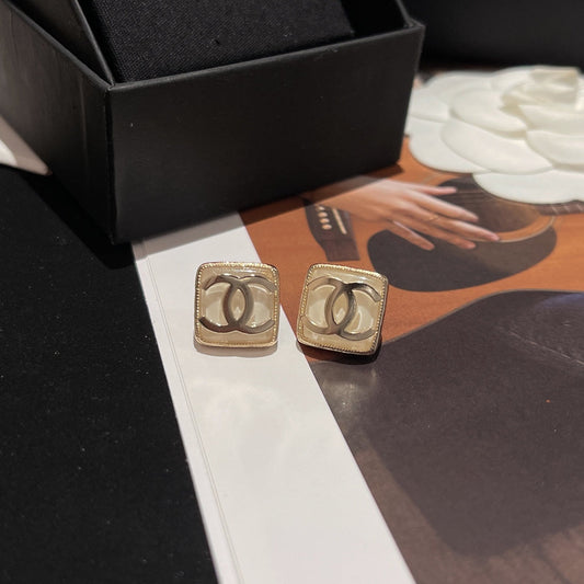 cha kf0614 2 square earrings free shipping