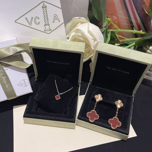 vca fd057 necklace earrings free shipping