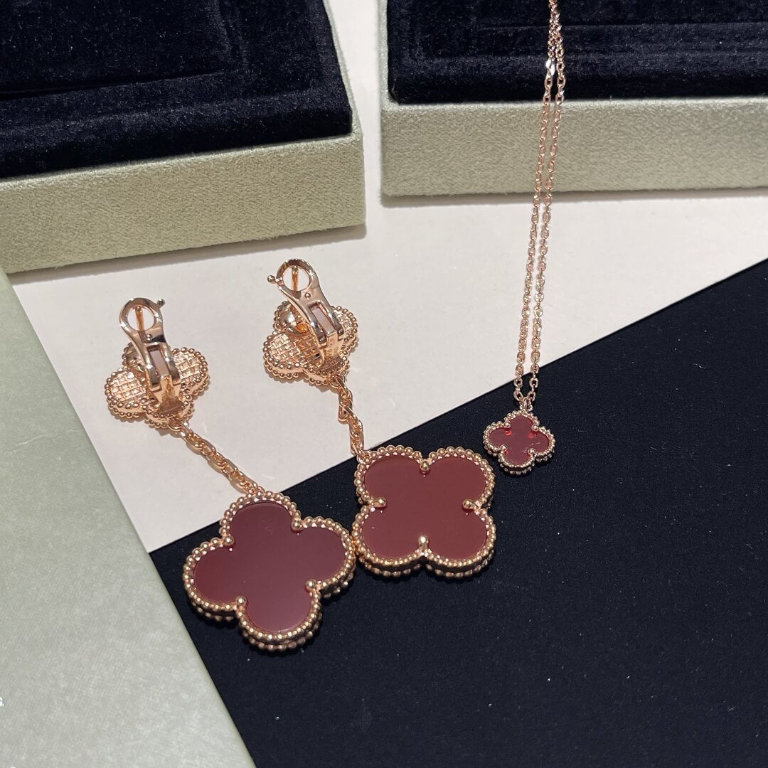 vca fd057 necklace earrings free shipping