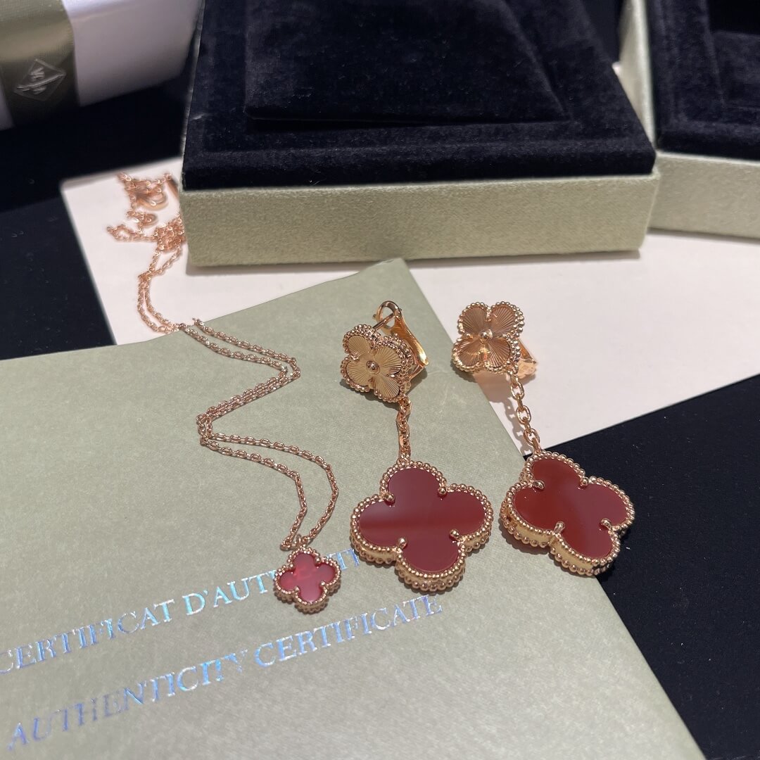 vca fd057 necklace earrings free shipping