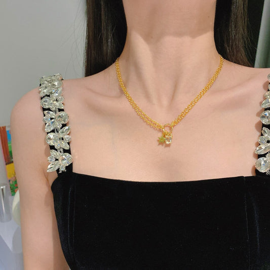 do kf06101 necklace rock candy rhinestone stars free shipping