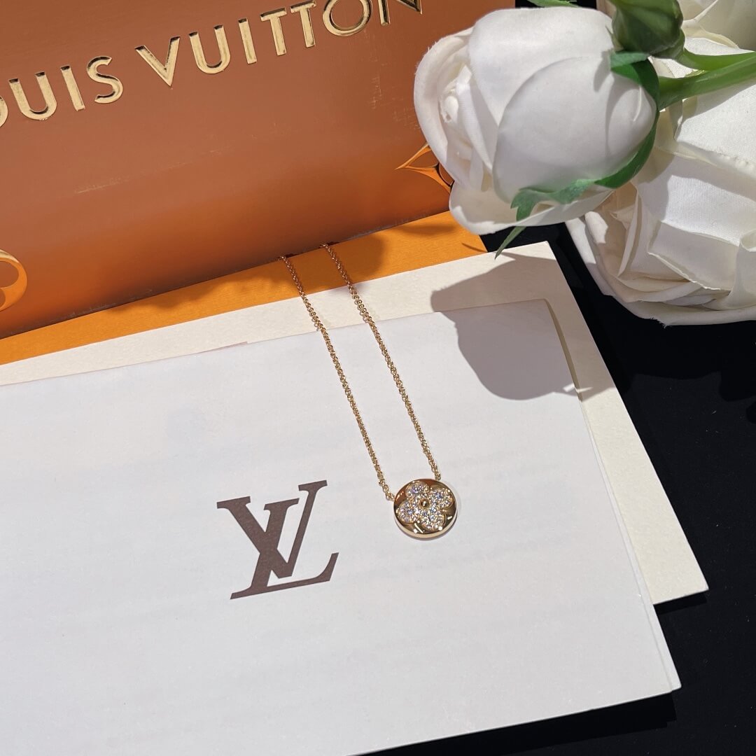 vd039 round leaf flower full diamond necklace free shipping