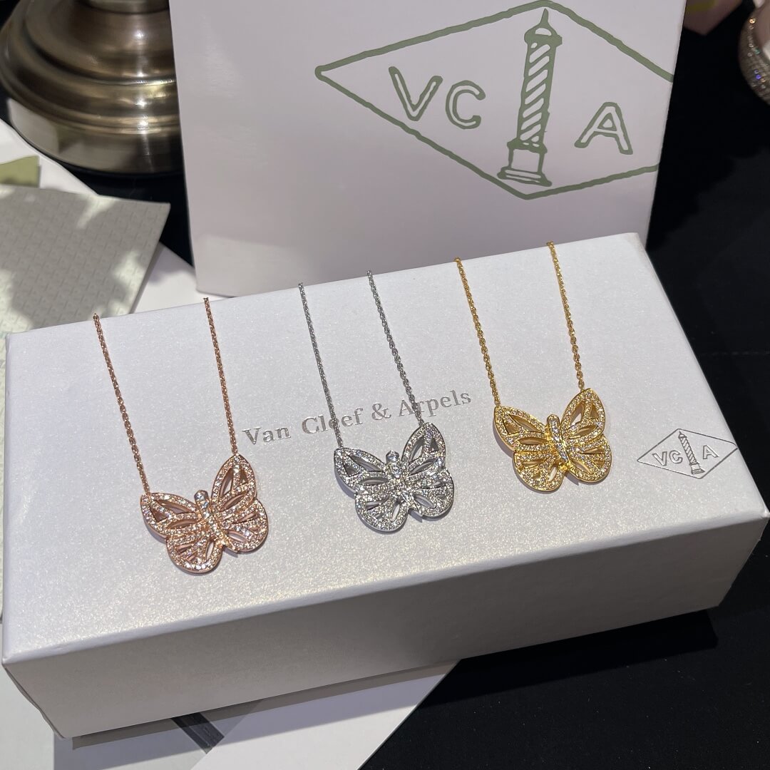 vca fd015 necklace butterfly series