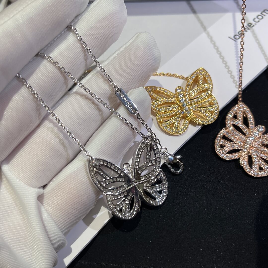 vca fd015 necklace butterfly series