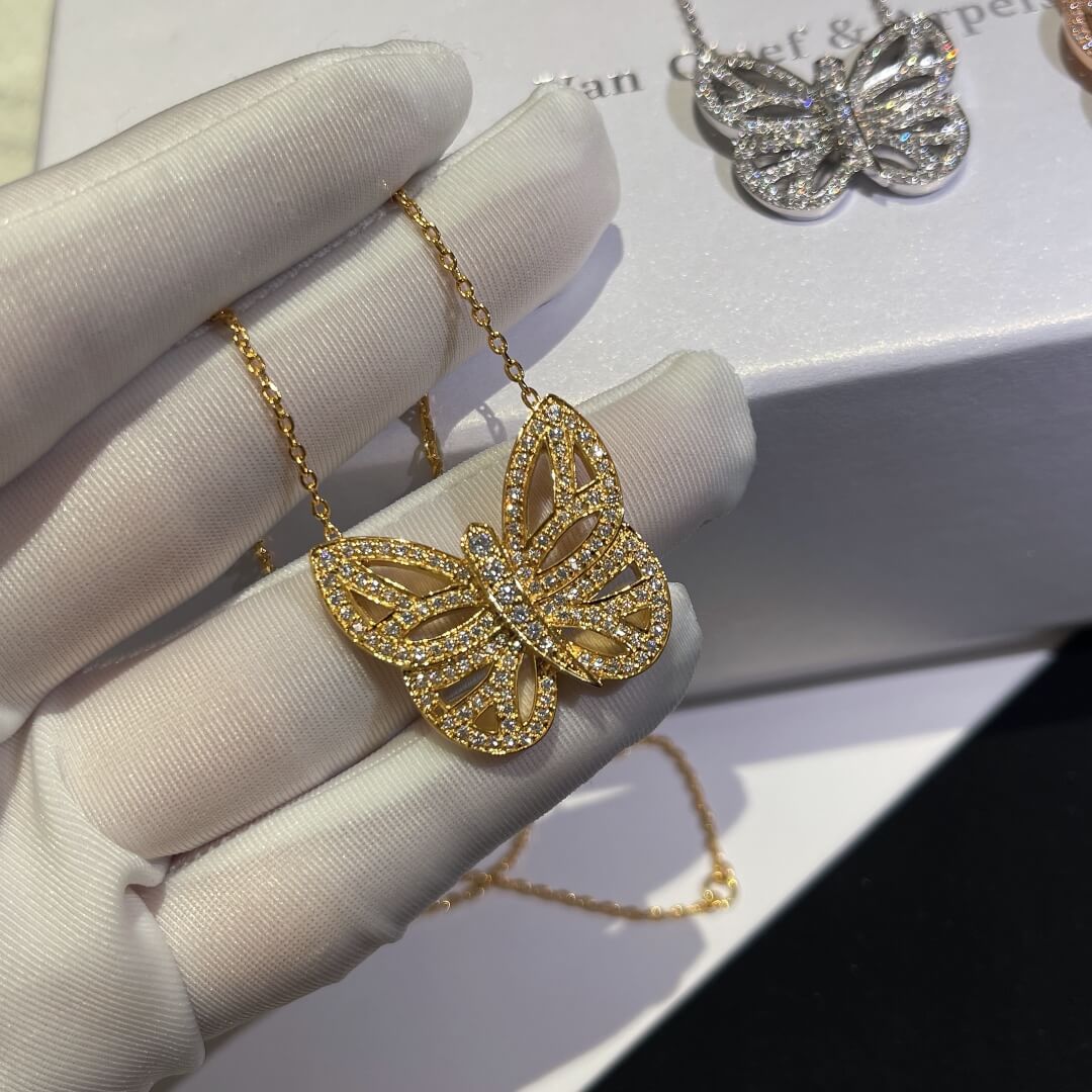 vca fd015 necklace butterfly series